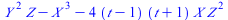 `+`(`*`(`^`(Y, 2), `*`(Z)), `-`(`*`(`^`(X, 3))), `-`(`*`(4, `*`(`+`(t, `-`(1)), `*`(`+`(t, 1), `*`(X, `*`(`^`(Z, 2))))))))