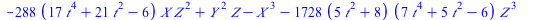 `+`(`-`(`*`(288, `*`(`+`(`*`(17, `*`(`^`(t, 4))), `*`(21, `*`(`^`(t, 2))), `-`(6)), `*`(X, `*`(`^`(Z, 2)))))), `*`(`^`(Y, 2), `*`(Z)), `-`(`*`(`^`(X, 3))), `-`(`*`(1728, `*`(`+`(`*`(5, `*`(`^`(t, 2)))...