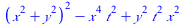 `+`(`*`(`^`(`+`(`*`(`^`(x, 2)), `*`(`^`(y, 2))), 2)), `-`(`*`(`^`(x, 4), `*`(`^`(t, 2)))), `*`(`^`(y, 2), `*`(`^`(t, 2), `*`(`^`(x, 2)))))