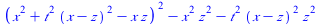 `+`(`*`(`^`(`+`(`*`(`^`(x, 2)), `*`(`^`(t, 2), `*`(`^`(`+`(x, `-`(z)), 2))), `-`(`*`(x, `*`(z)))), 2)), `-`(`*`(`^`(x, 2), `*`(`^`(z, 2)))), `-`(`*`(`^`(t, 2), `*`(`^`(`+`(x, `-`(z)), 2), `*`(`^`(z, 2...