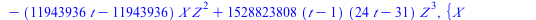 `+`(`*`(`^`(Y, 2), `*`(Z)), `*`(`+`(`*`(24, `*`(t)), `-`(128)), `*`(X, `*`(Y, `*`(Z)))), `*`(`+`(`*`(414720, `*`(t)), `-`(497664)), `*`(Y, `*`(`^`(Z, 2)))), `-`(`*`(`^`(X, 3))), `-`(`*`(`+`(`-`(`*`(30...