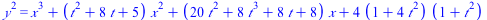 `*`(`^`(y, 2)) = `+`(`*`(`^`(x, 3)), `*`(`+`(`*`(`^`(t, 2)), `*`(8, `*`(t)), 5), `*`(`^`(x, 2))), `*`(`+`(`*`(20, `*`(`^`(t, 2))), `*`(8, `*`(`^`(t, 3))), `*`(8, `*`(t)), 8), `*`(x)), `*`(4, `*`(`+`(1...