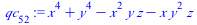 `:=`(qc[52], `+`(`*`(`^`(x, 4)), `*`(`^`(y, 4)), `-`(`*`(`^`(x, 2), `*`(y, `*`(z)))), `-`(`*`(x, `*`(`^`(y, 2), `*`(z))))))