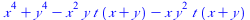 `+`(`*`(`^`(x, 4)), `*`(`^`(y, 4)), `-`(`*`(`^`(x, 2), `*`(y, `*`(t, `*`(`+`(x, y)))))), `-`(`*`(x, `*`(`^`(y, 2), `*`(t, `*`(`+`(x, y)))))))