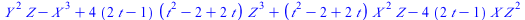 `+`(`*`(`^`(Y, 2), `*`(Z)), `-`(`*`(`^`(X, 3))), `*`(4, `*`(`+`(`*`(2, `*`(t)), `-`(1)), `*`(`+`(`*`(`^`(t, 2)), `-`(2), `*`(2, `*`(t))), `*`(`^`(Z, 3))))), `*`(`+`(`*`(`^`(t, 2)), `-`(2), `*`(2, `*`(...