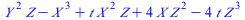 `+`(`*`(`^`(Y, 2), `*`(Z)), `-`(`*`(`^`(X, 3))), `*`(t, `*`(`^`(X, 2), `*`(Z))), `*`(4, `*`(X, `*`(`^`(Z, 2)))), `-`(`*`(4, `*`(t, `*`(`^`(Z, 3))))))