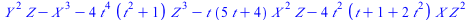 `+`(`*`(`^`(Y, 2), `*`(Z)), `-`(`*`(`^`(X, 3))), `-`(`*`(4, `*`(`^`(t, 4), `*`(`+`(`*`(`^`(t, 2)), 1), `*`(`^`(Z, 3)))))), `-`(`*`(t, `*`(`+`(`*`(5, `*`(t)), 4), `*`(`^`(X, 2), `*`(Z))))), `-`(`*`(4, ...