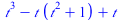 `+`(`*`(`^`(t, 3)), `-`(`*`(t, `*`(`+`(`*`(`^`(t, 2)), 1)))), t)