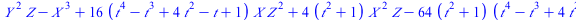 `+`(`*`(`^`(Y, 2), `*`(Z)), `-`(`*`(`^`(X, 3))), `*`(16, `*`(`+`(`*`(`^`(t, 4)), `-`(`*`(`^`(t, 3))), `*`(4, `*`(`^`(t, 2))), `-`(t), 1), `*`(X, `*`(`^`(Z, 2))))), `*`(4, `*`(`+`(`*`(`^`(t, 2)), 1), `...