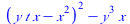 `+`(`*`(`^`(`+`(`*`(y, `*`(t, `*`(x))), `-`(`*`(`^`(x, 2)))), 2)), `-`(`*`(`^`(y, 3), `*`(x))))